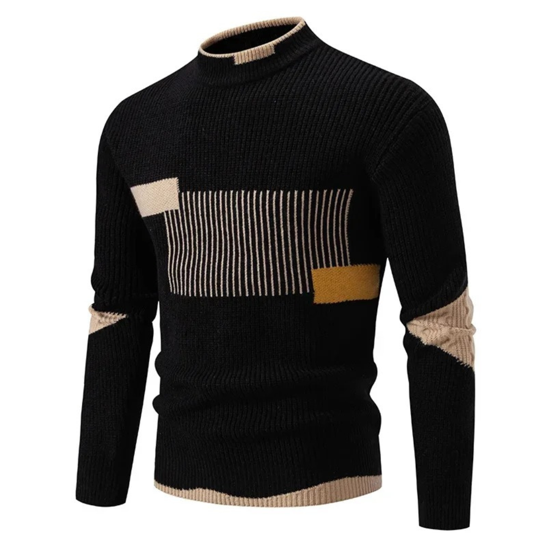 Image of Clark | Men's Mock Neck Ribbed Sweater