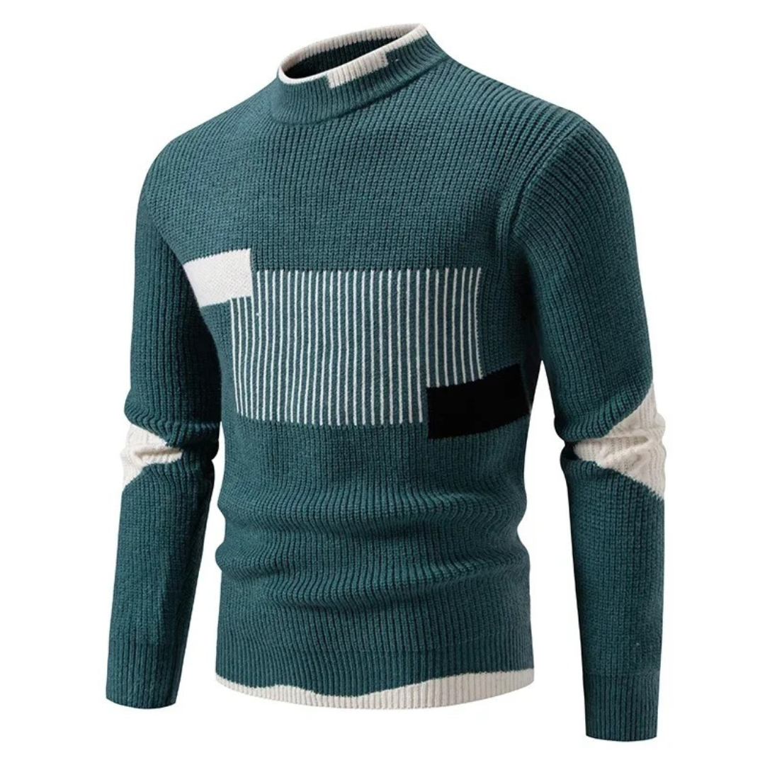 Image of Clark | Men's Mock Neck Ribbed Sweater