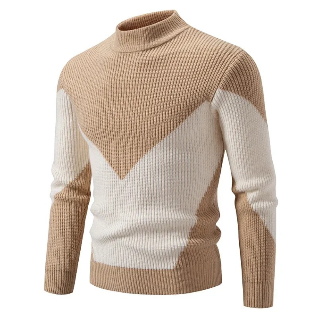 Image of Clark | Men's Mock Neck Ribbed Sweater
