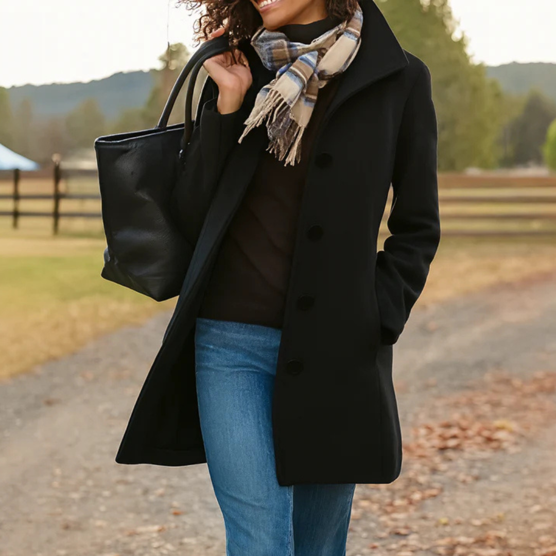 Classic Mid-Length Button Coat