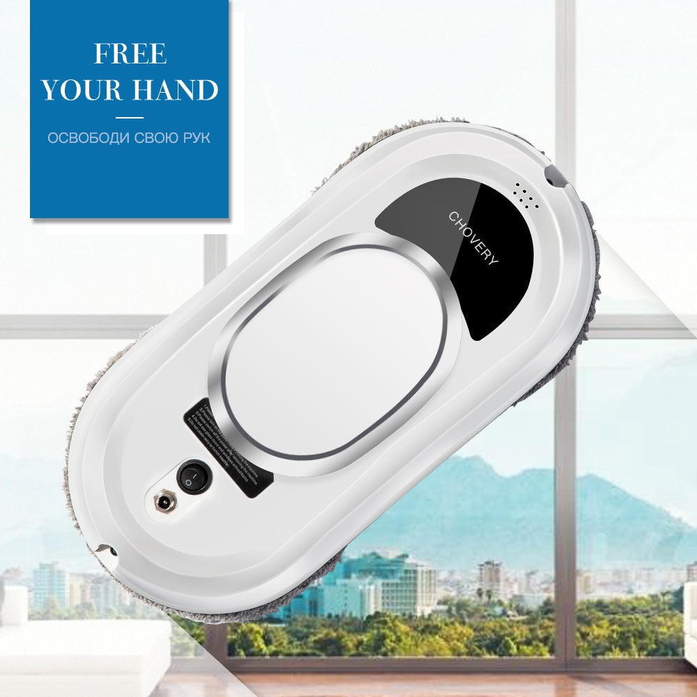 CleanBot Robot Window Cleaner – Smart and Hands-Free with Remote Control for Streak-Free Windows