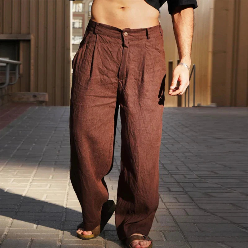 Image of Clyde | Men's Pleated Wide Leg Pants