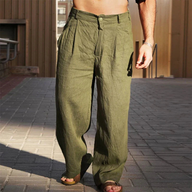 Image of Clyde | Men's Pleated Wide Leg Pants