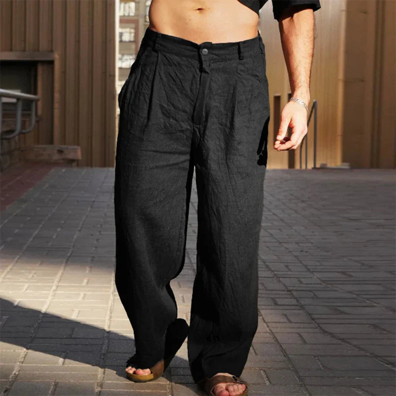 Image of Clyde | Men's Pleated Wide Leg Pants