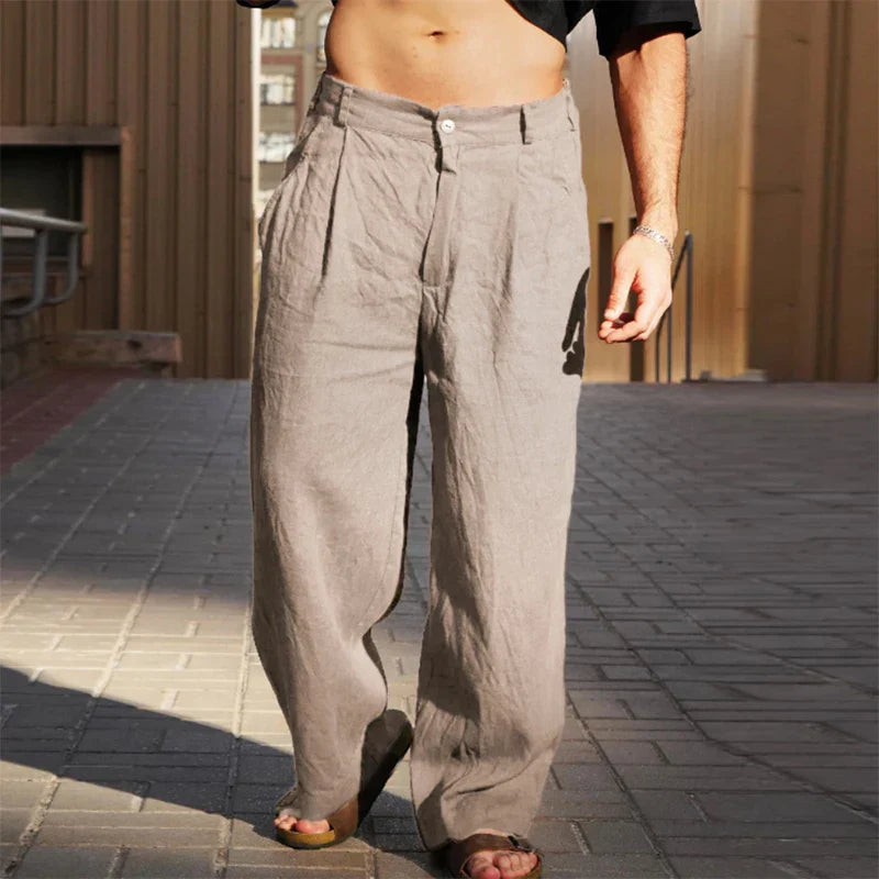 Image of Clyde | Men's Pleated Wide Leg Pants