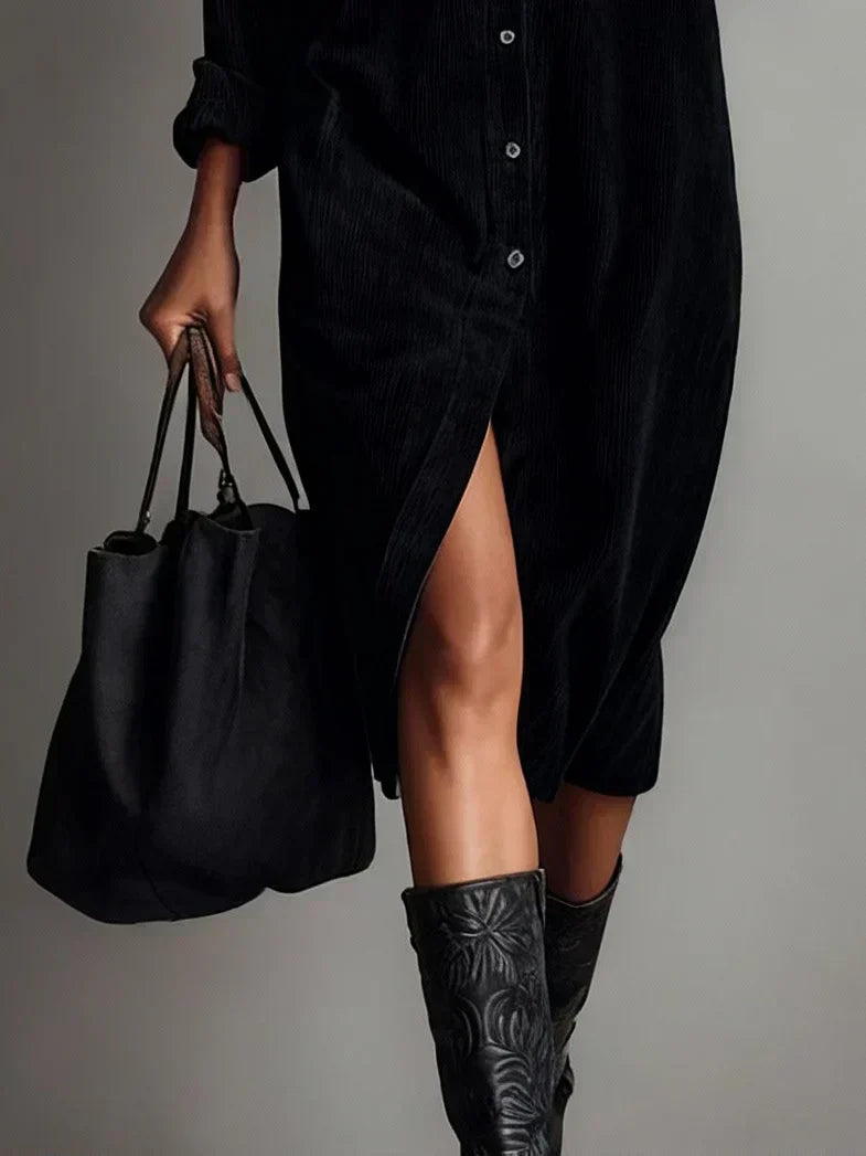 Image of Colleen | Women's Button-Down Midi Shirt Dress