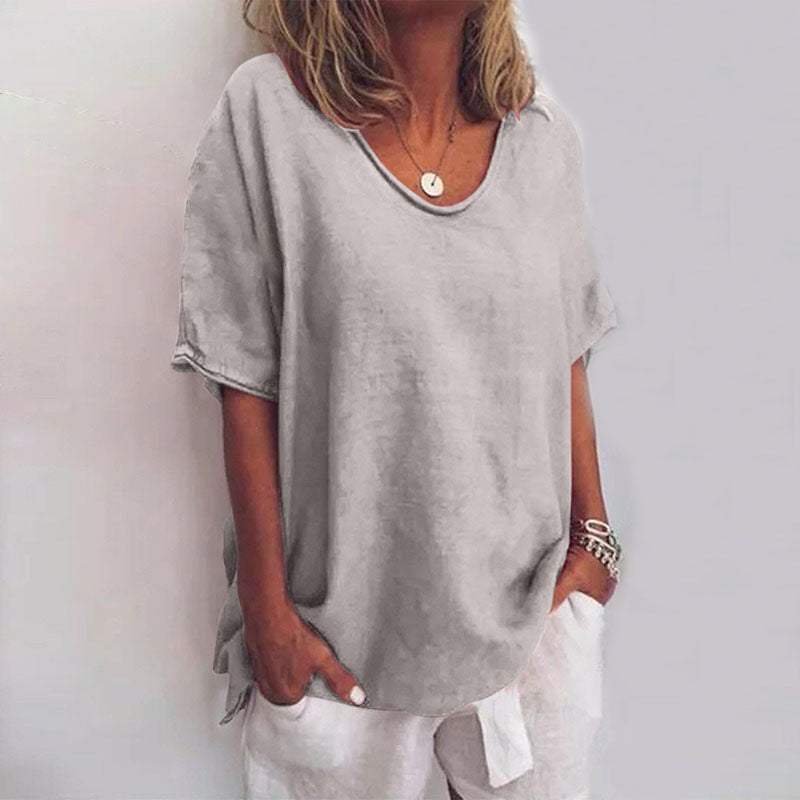 Image of Colleen | Women's Oversized V-Neck Blouse