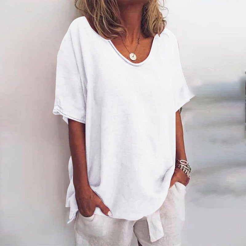 Image of Colleen | Women's Oversized V-Neck Blouse