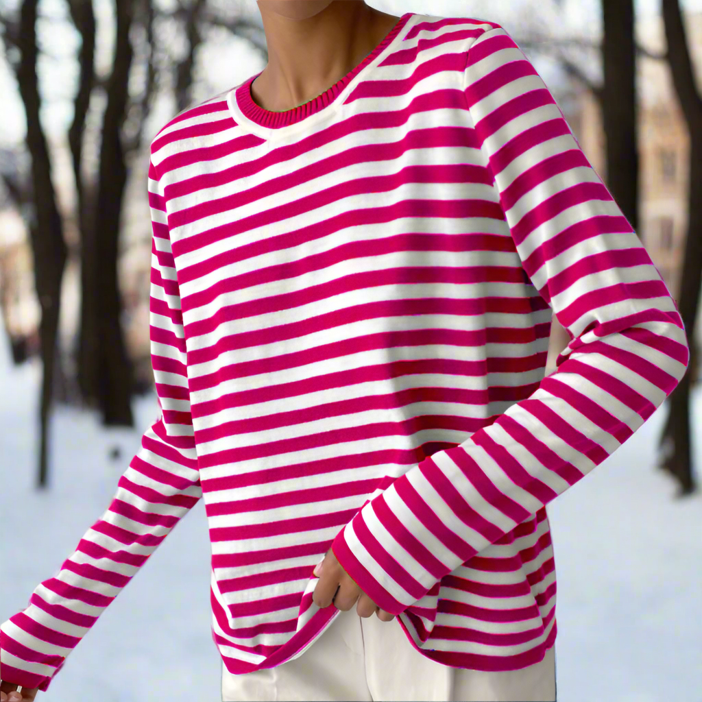 Image of Connie | Women's Long Sleeve Striped T-Shirt