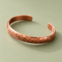 Blossom Relief Copper Cuff