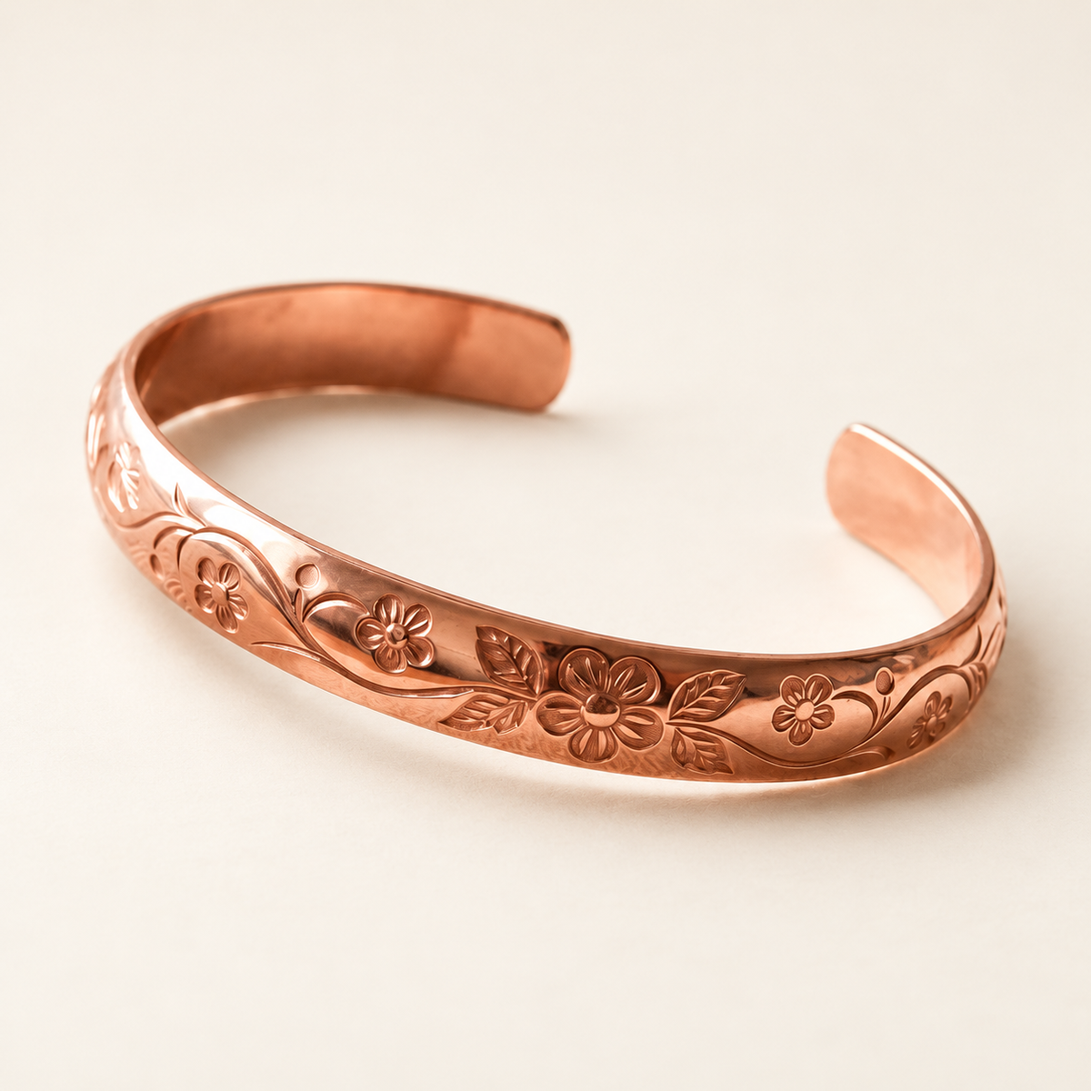 Blossom Circuit Copper Bracelet — alternate product photograph