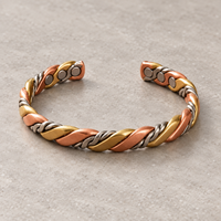 Tricolour Interweave Copper Cuff