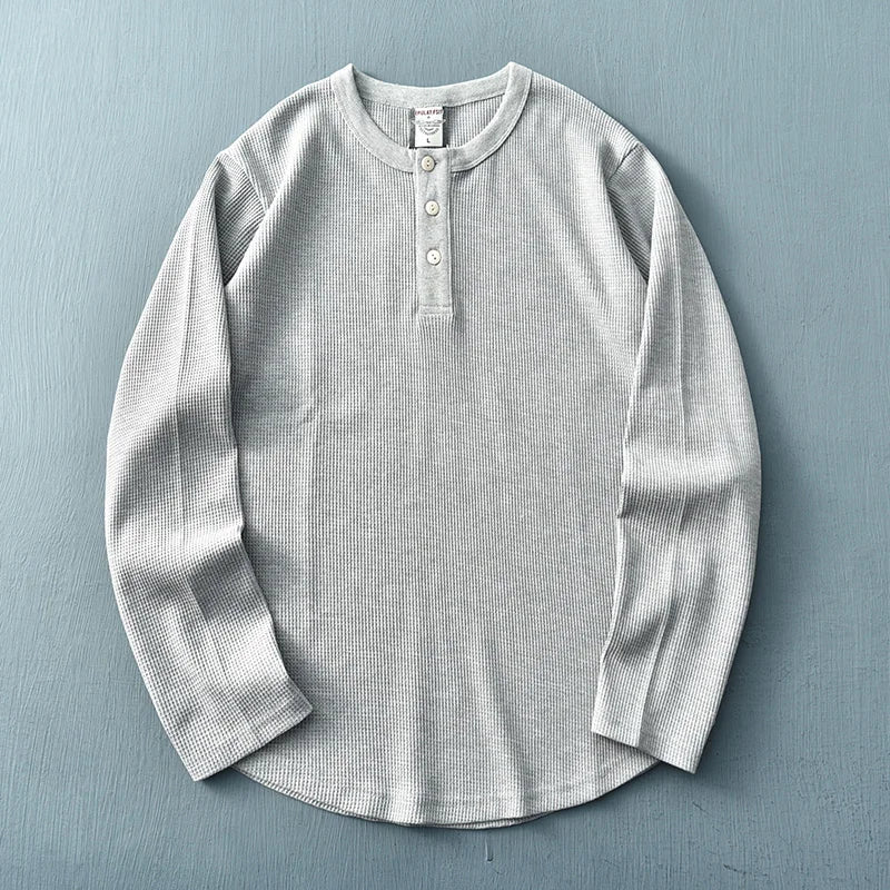 Image of Corey | Men's Long Sleeve Henley Shirt