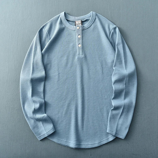 Image of Corey | Men's Long Sleeve Henley Shirt