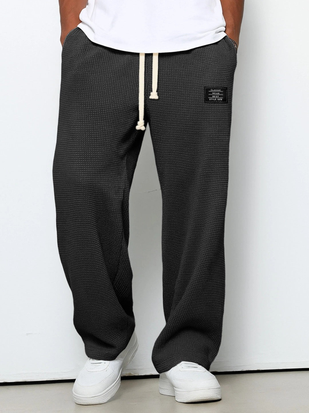 Image of Cornelius | Men's Drawstring Wide Leg Lounge Pants