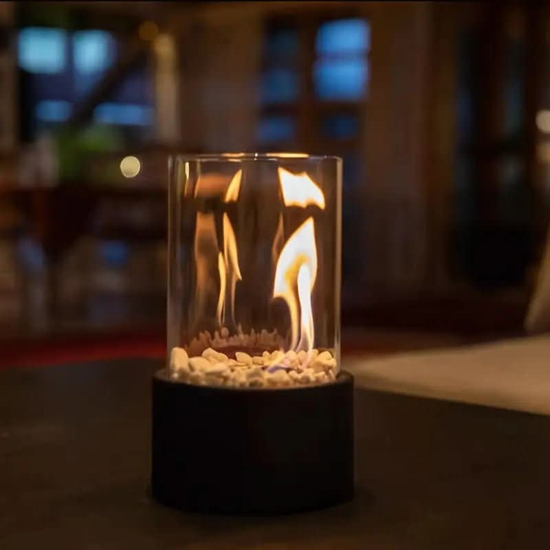 COSYFLAME – Modern Table Fireplace with Real Flames & Smoke-Free Bioethanol Fueling