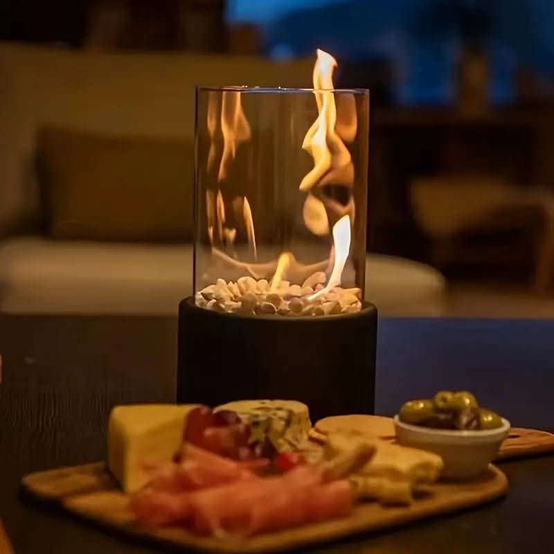 COSYFLAME – Modern Table Fireplace with Real Flames & Smoke-Free Bioethanol Fueling
