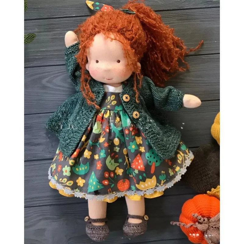 Cotton Cuddle Toy Mila in Waldorf Style with Fabric Box
