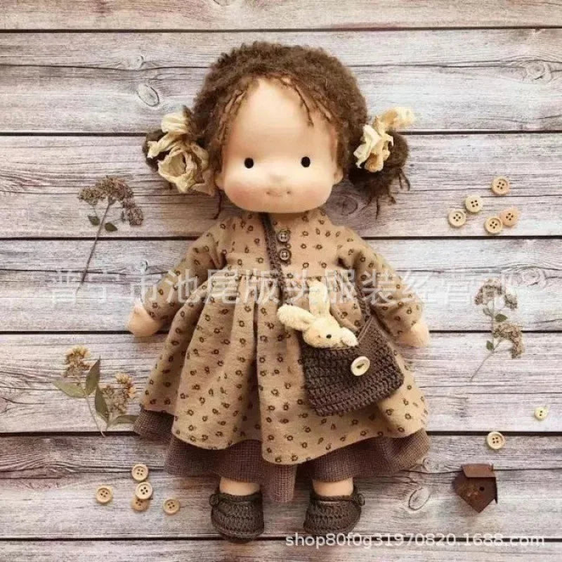 Cotton Cuddle Toy Mila in Waldorf Style with Fabric Box