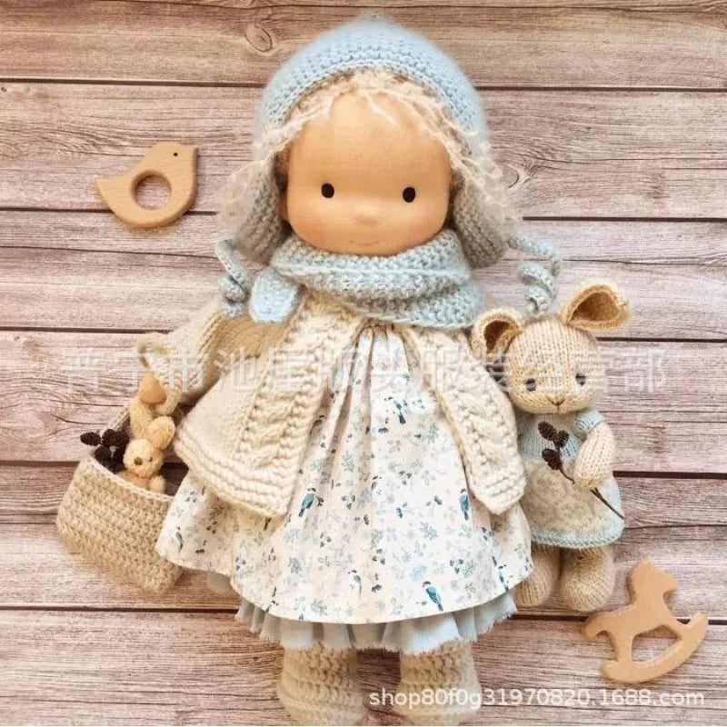 Cotton Cuddle Toy Mila in Waldorf Style with Fabric Box