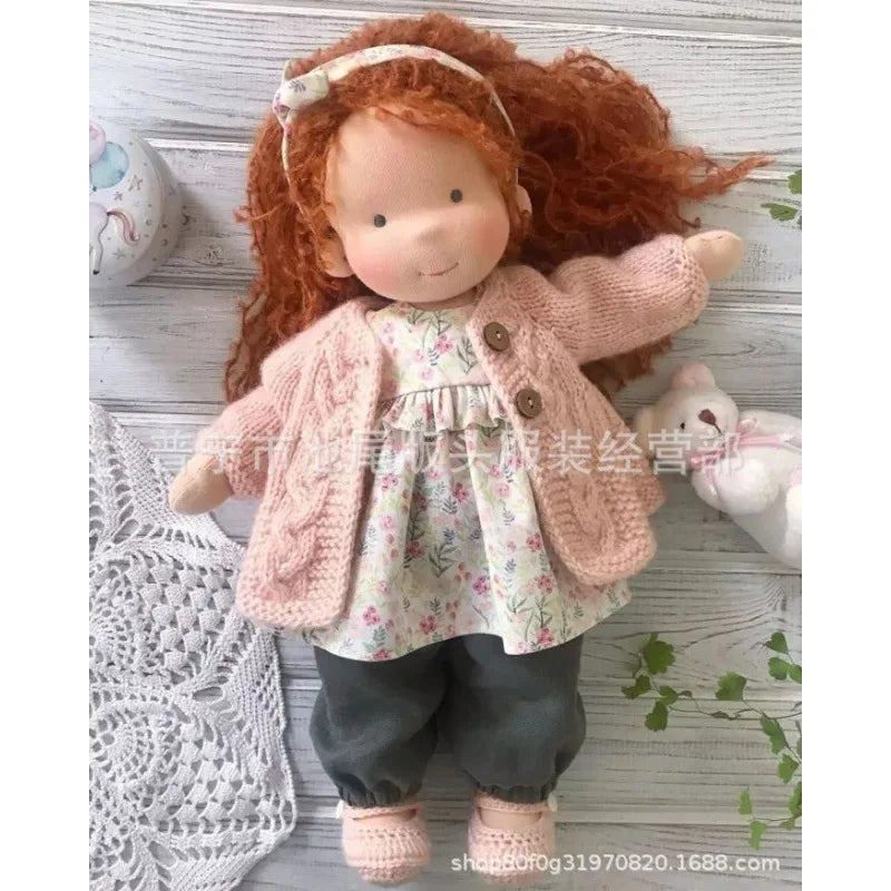 Cotton Cuddle Toy Mila in Waldorf Style with Fabric Box