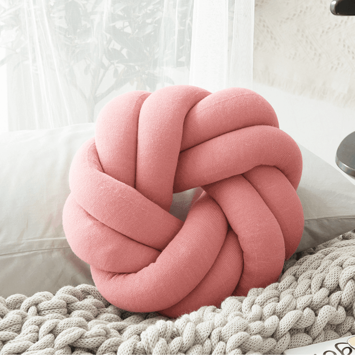 Cotton Knot Ball Pillow
