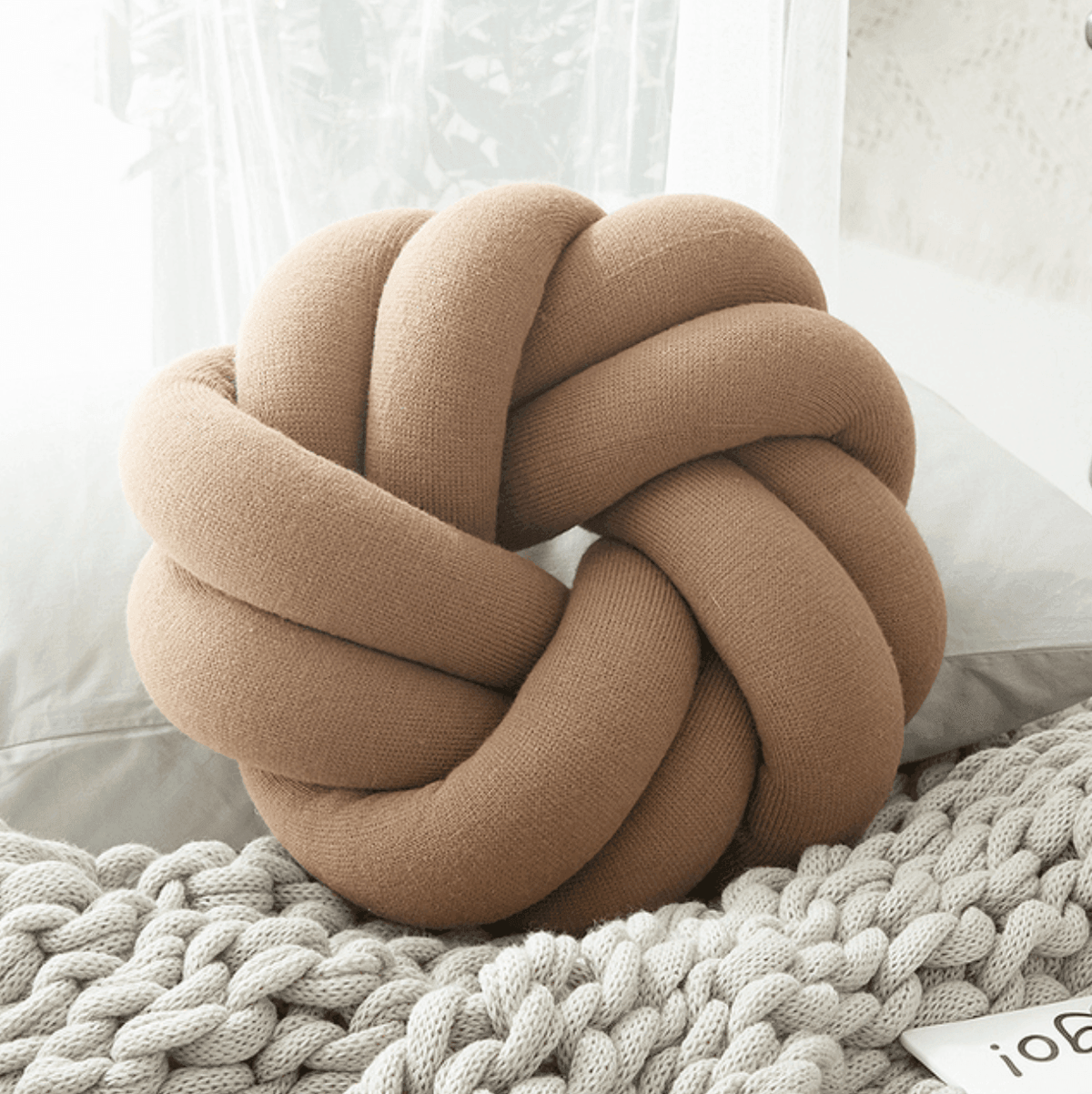 Cotton Knot Ball Pillow