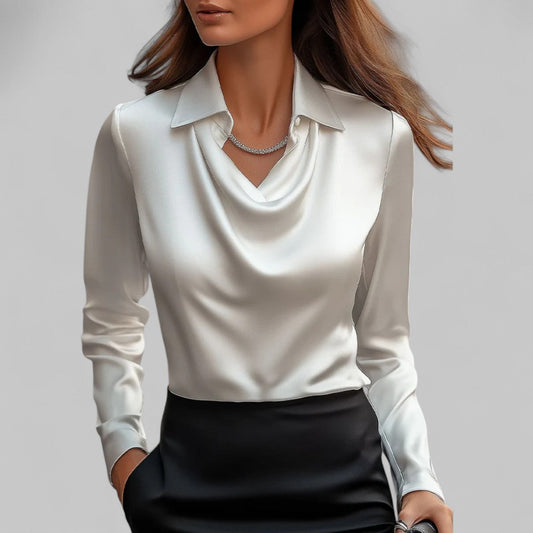 Image of Courtney | Women's Long Sleeve Collared Blouse