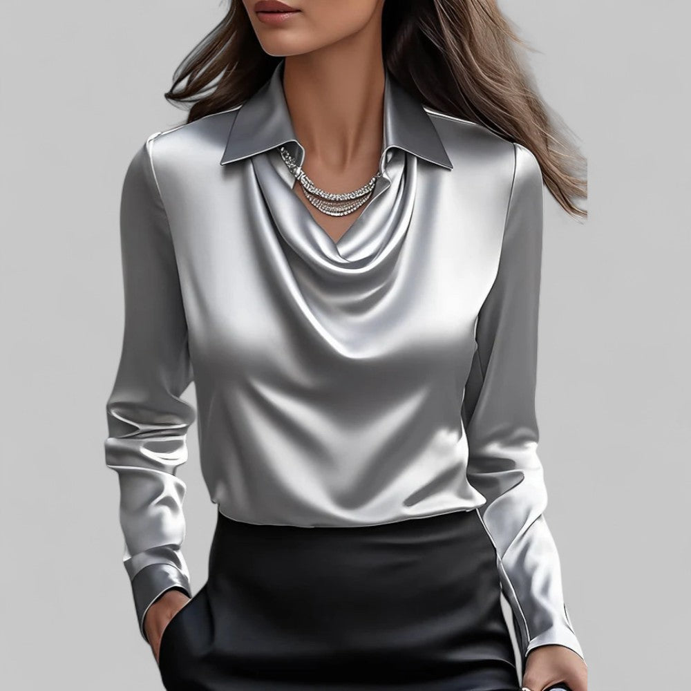 Image of Courtney | Women's Long Sleeve Collared Blouse