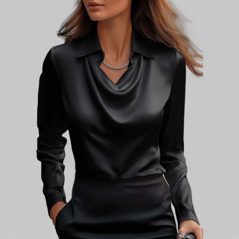 Image of Courtney | Women's Long Sleeve Collared Blouse