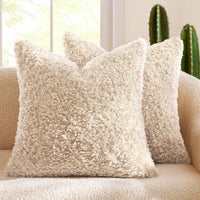 Curly Faux Shearling Decorative Throw Pillow Cover