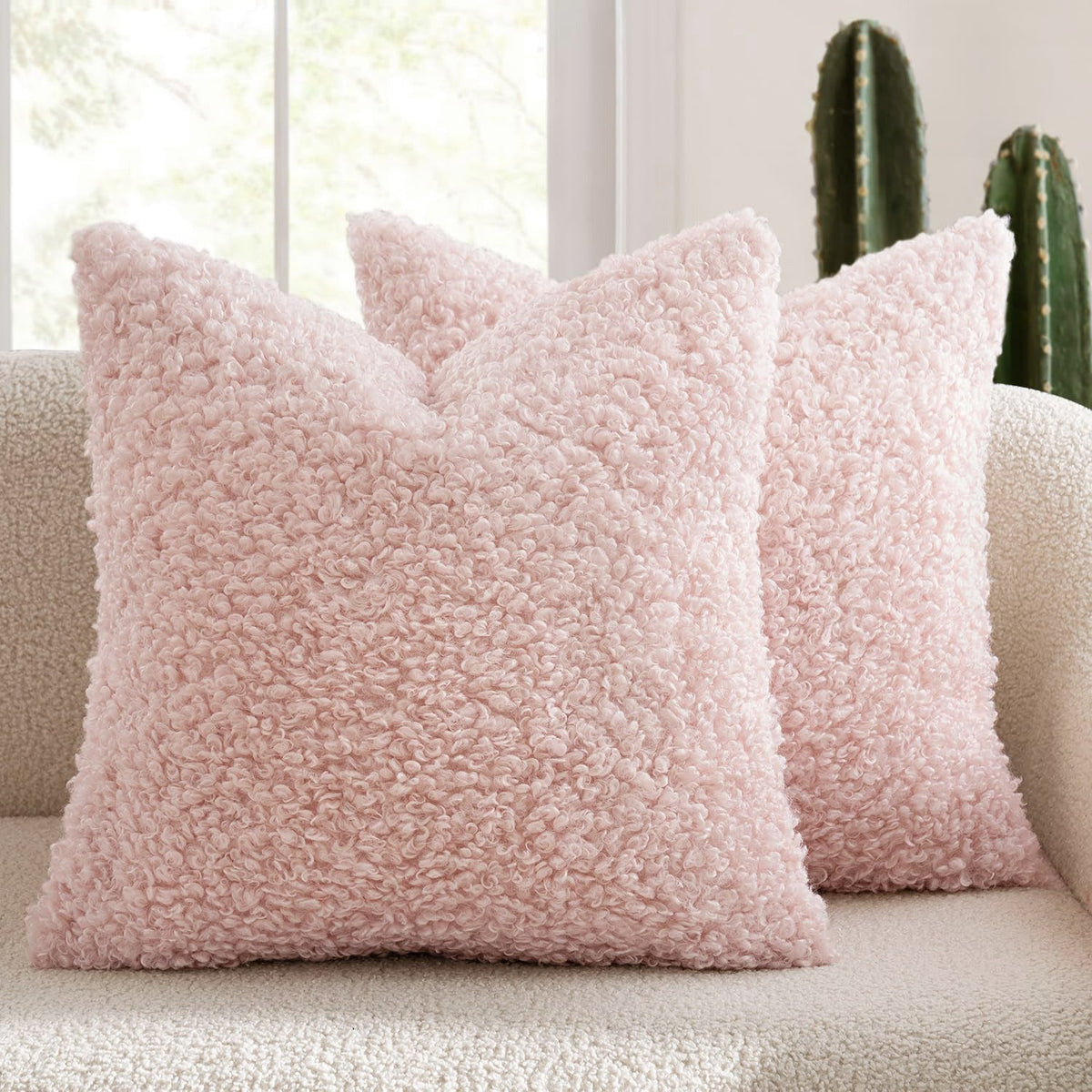 Curly Faux Shearling Decorative Throw Pillow Cover