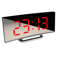 Curved LED Mirror Alarm Clock