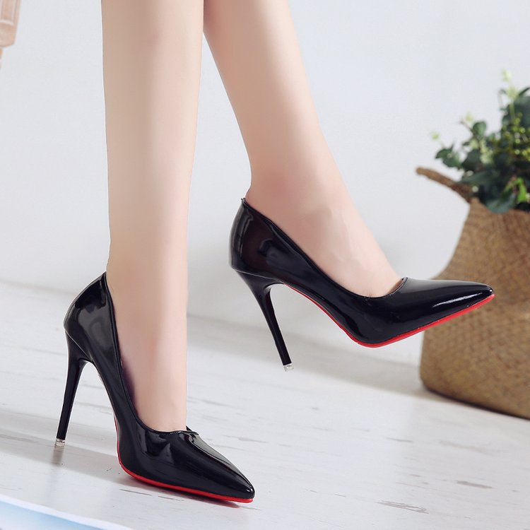 Cynthia | Women's Pointed Toe Patent Heels - Image 2
