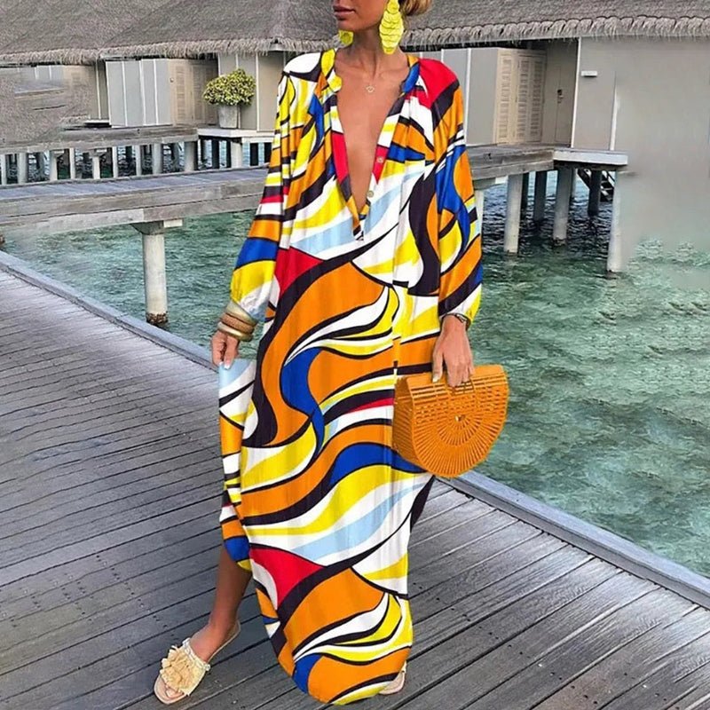 Image of Daisy | Women's V-Neck Maxi Dress