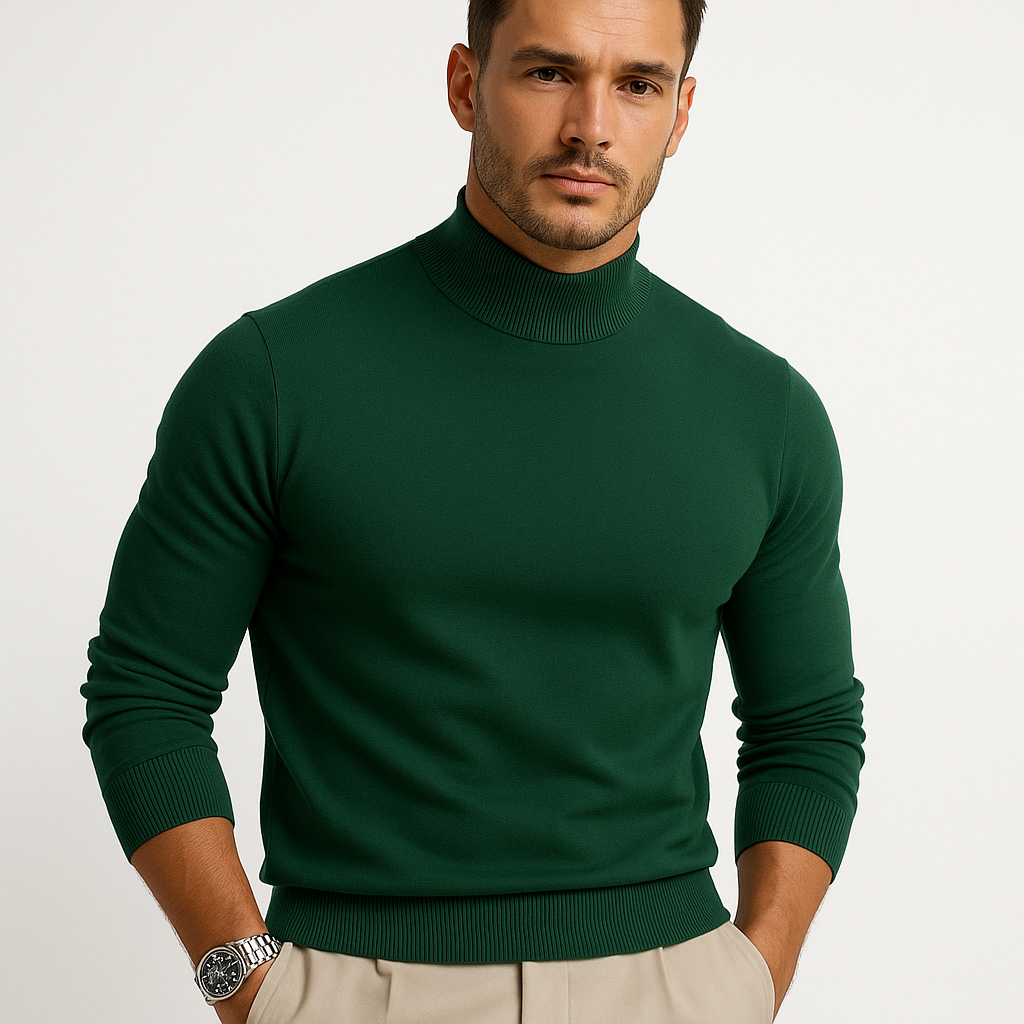 Image of David | Men's Slim Fit Turtleneck Sweater
