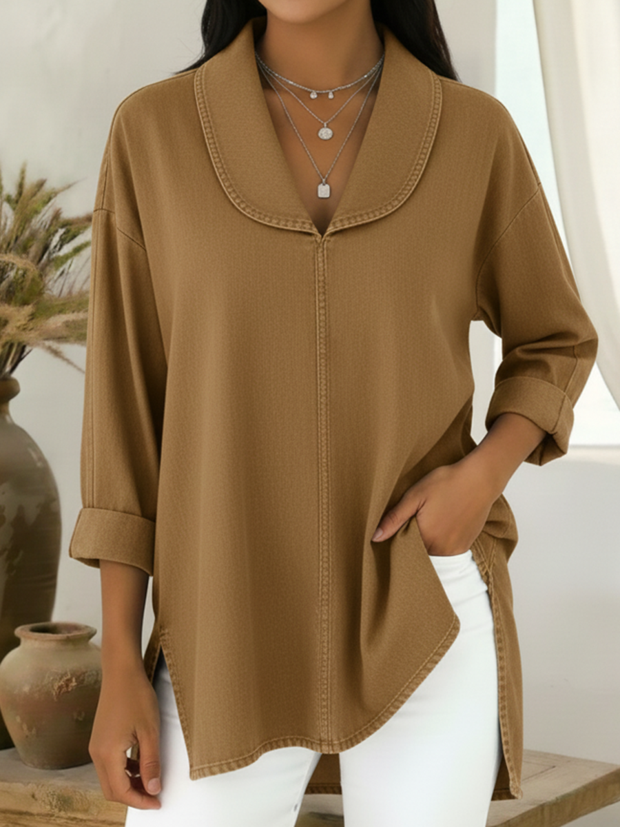 Image of Deanna | Women's Long-Sleeve Tunic Blouse