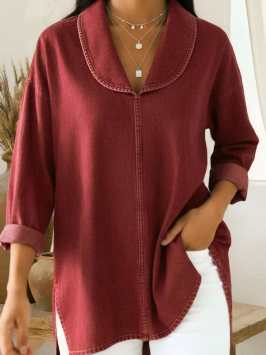 Image of Deanna | Women's Long-Sleeve Tunic Blouse