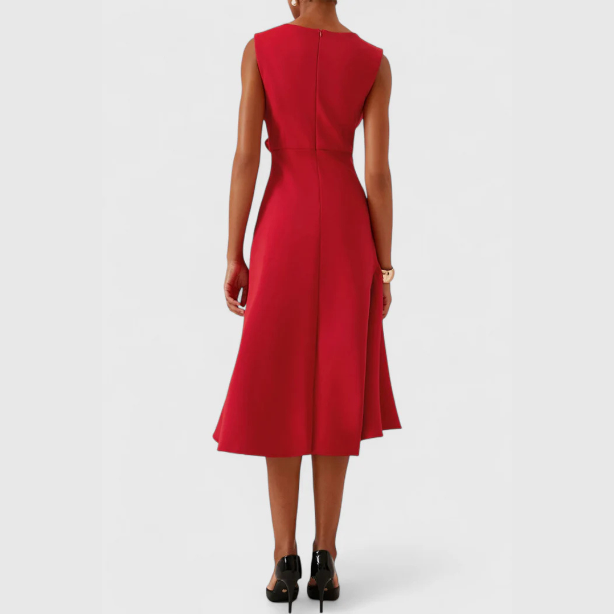 Image of Destiny | Women's Sleeveless A-Line Midi Wrap Dress