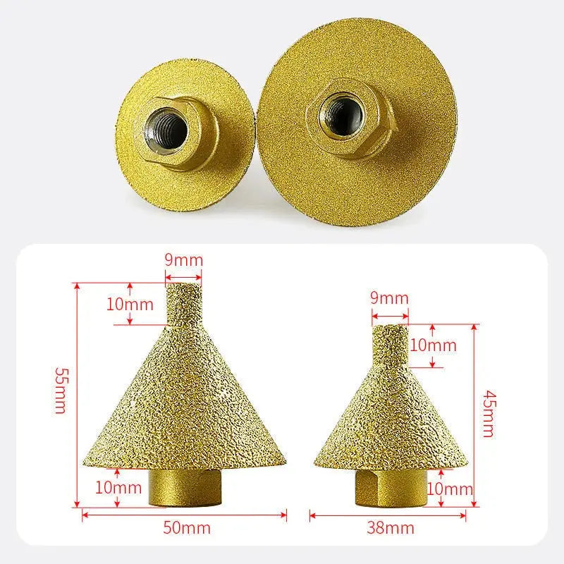 Diamond Chamfer Cutter – precise edge cutting without the addition of water (38mm and 50mm)