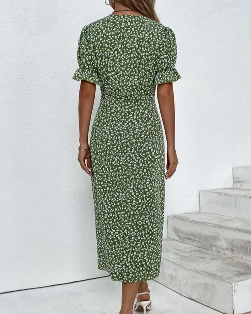 Image of Dianna | Women's V-Neck Wrap Midi Dress