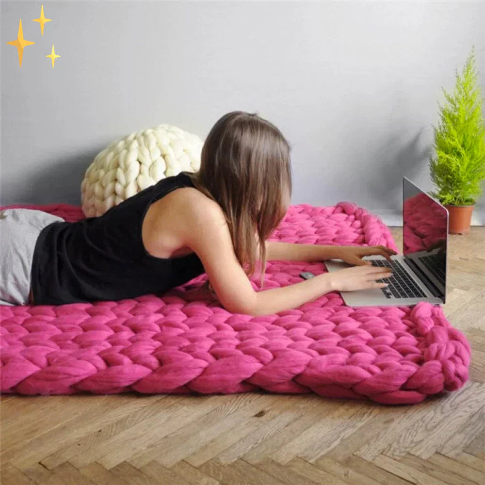 DIY Chunky XL 1000 Gram Wool Yarn for Soft Blankets - LuxeWool