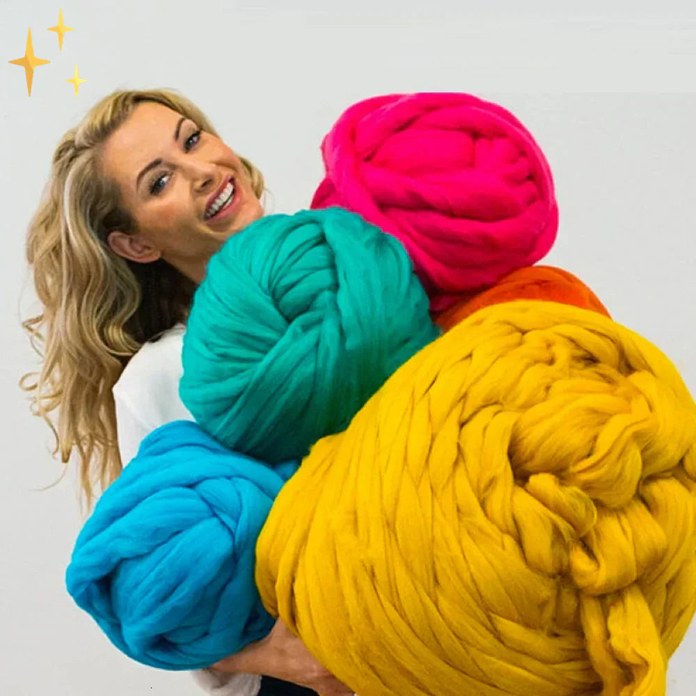 DIY Chunky XL 1000 Gram Wool Yarn for Soft Blankets - LuxeWool