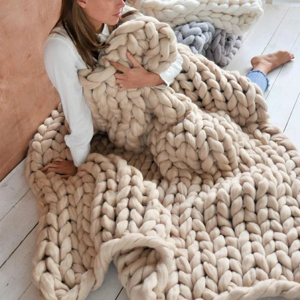 DIY Chunky XL 1000 Gram Wool Yarn for Soft Blankets - LuxeWool