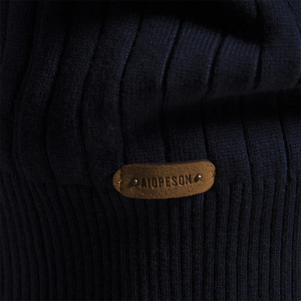 Image of Don | Men's Half-Zip Ribbed Sweater