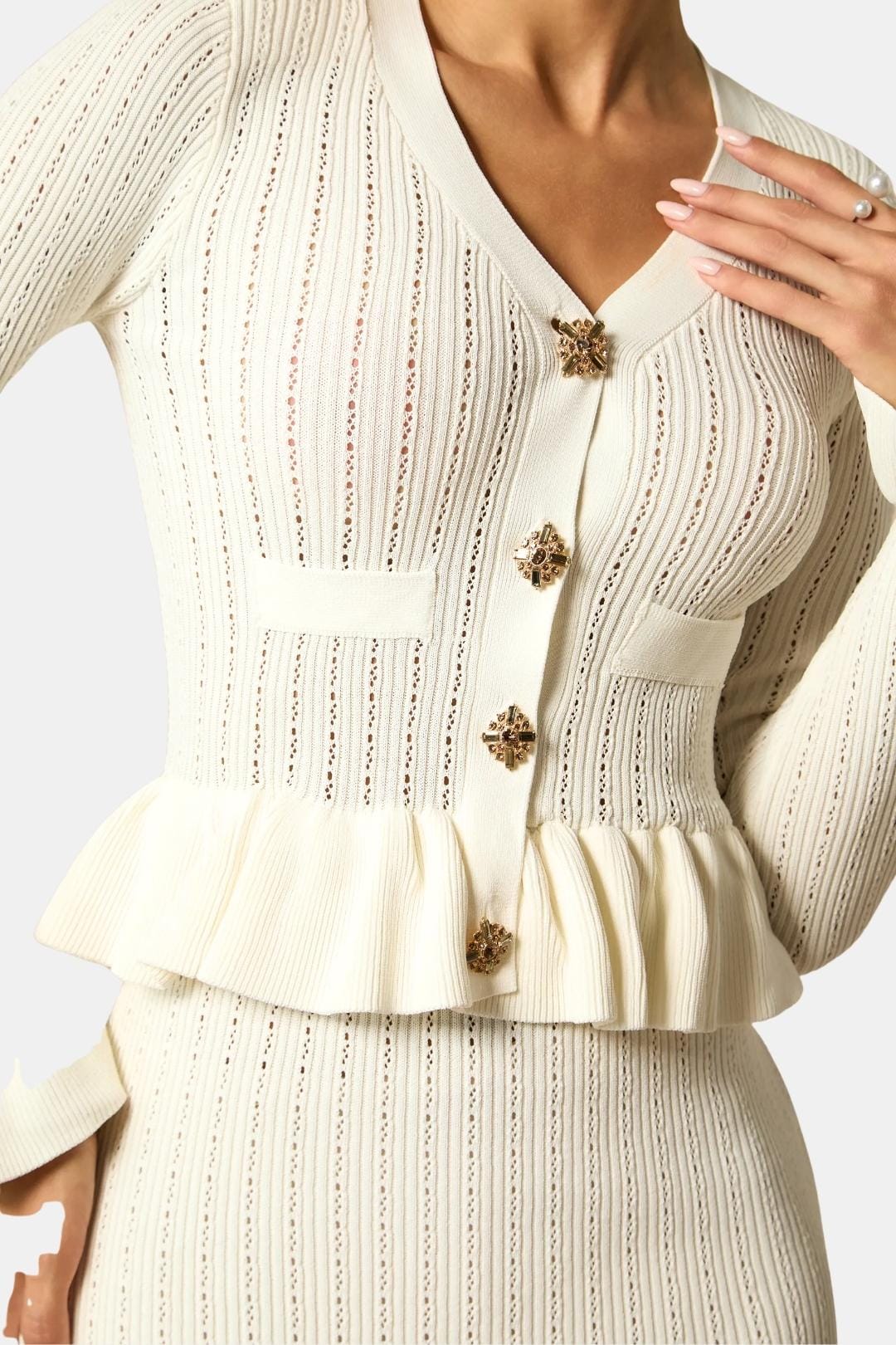 Image of Edith | Women's Long Sleeve Fit & Flare Midi Dress