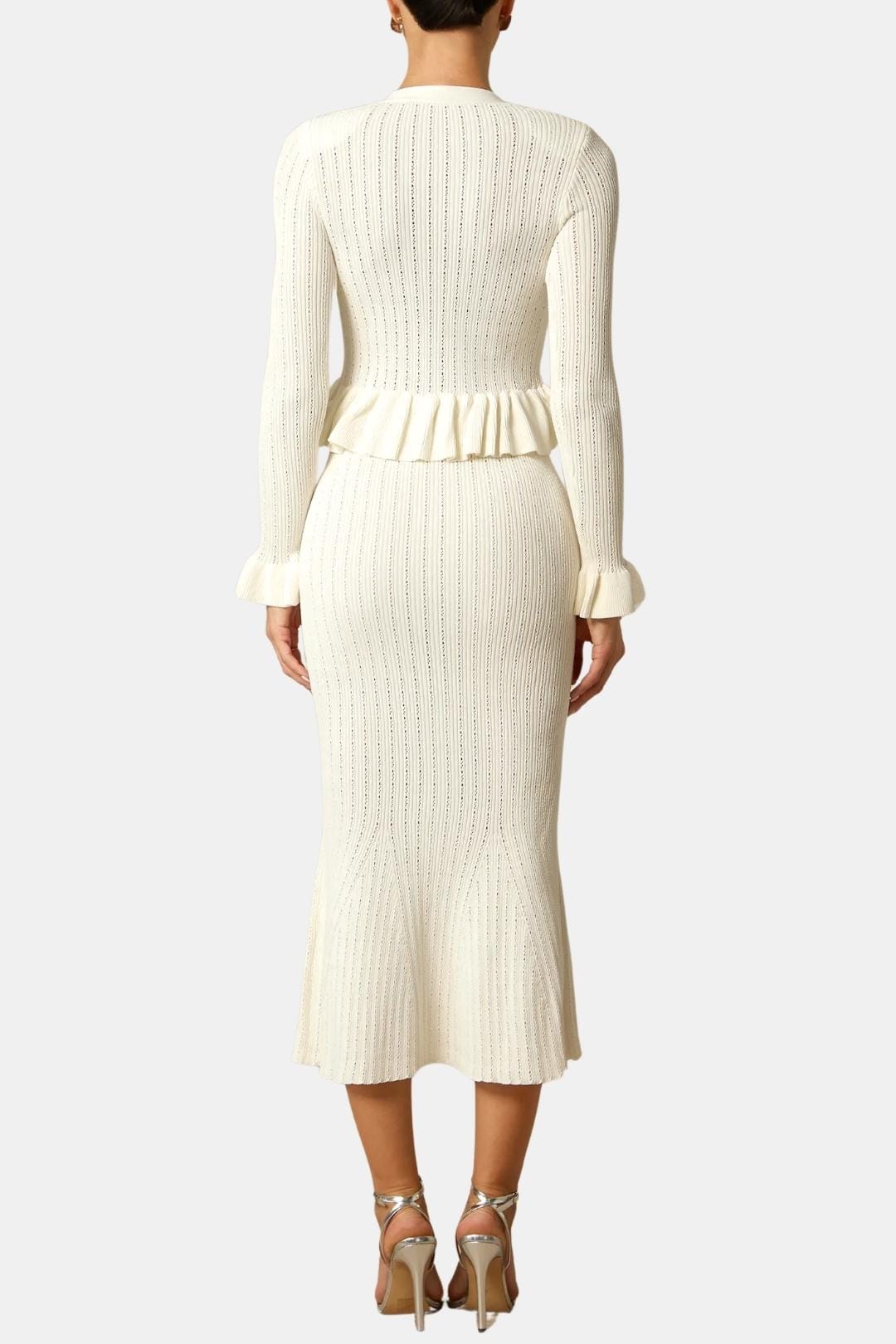 Image of Edith | Women's Long Sleeve Fit & Flare Midi Dress