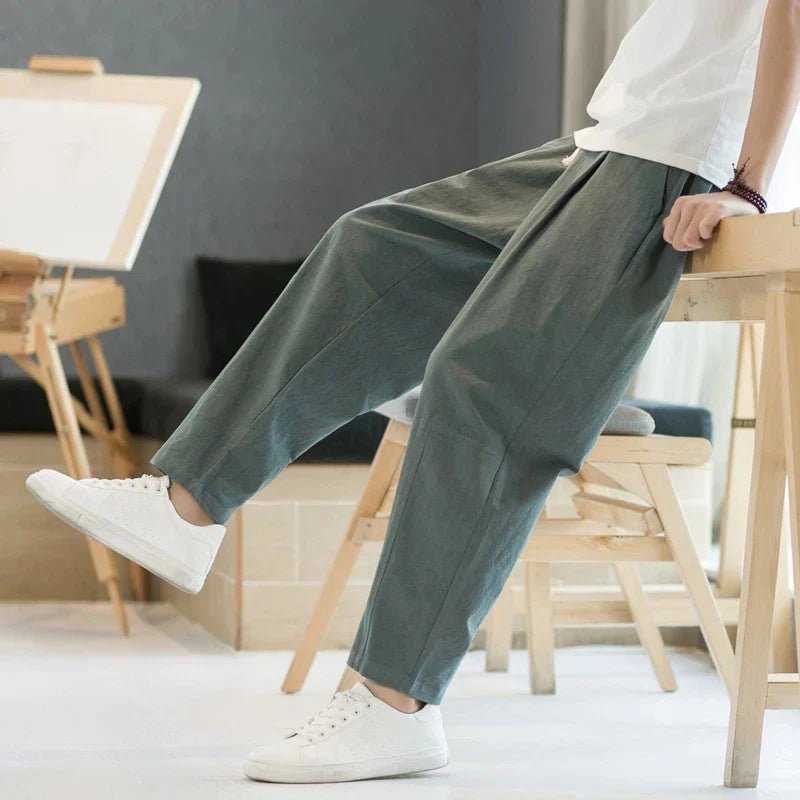 Image of Edmund | Men's Drawstring Wide Leg Pants