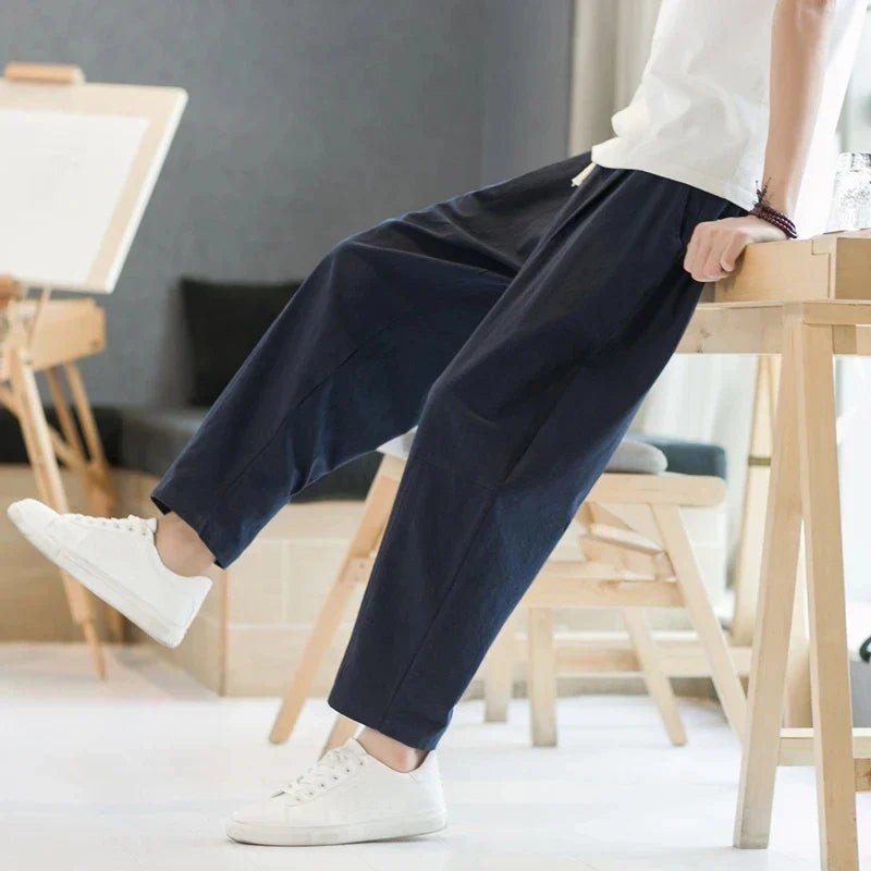 Image of Edmund | Men's Drawstring Wide Leg Pants