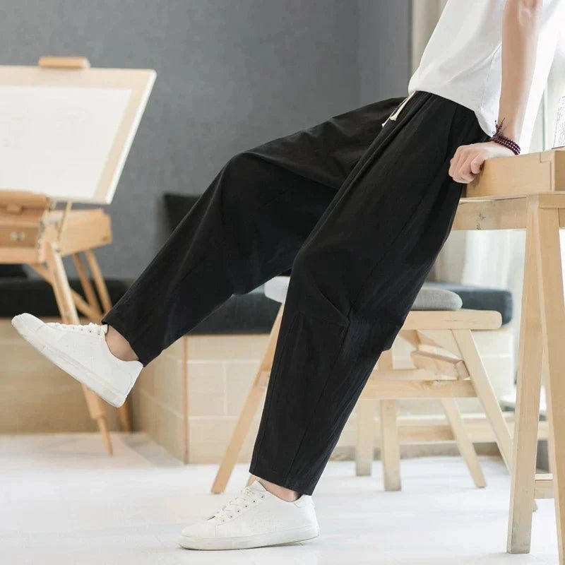 Image of Edmund | Men's Drawstring Wide Leg Pants
